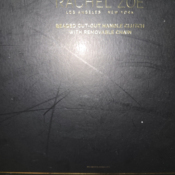 Rachel Zoe Black and White Beaded Clutch - Picture 7 of 7